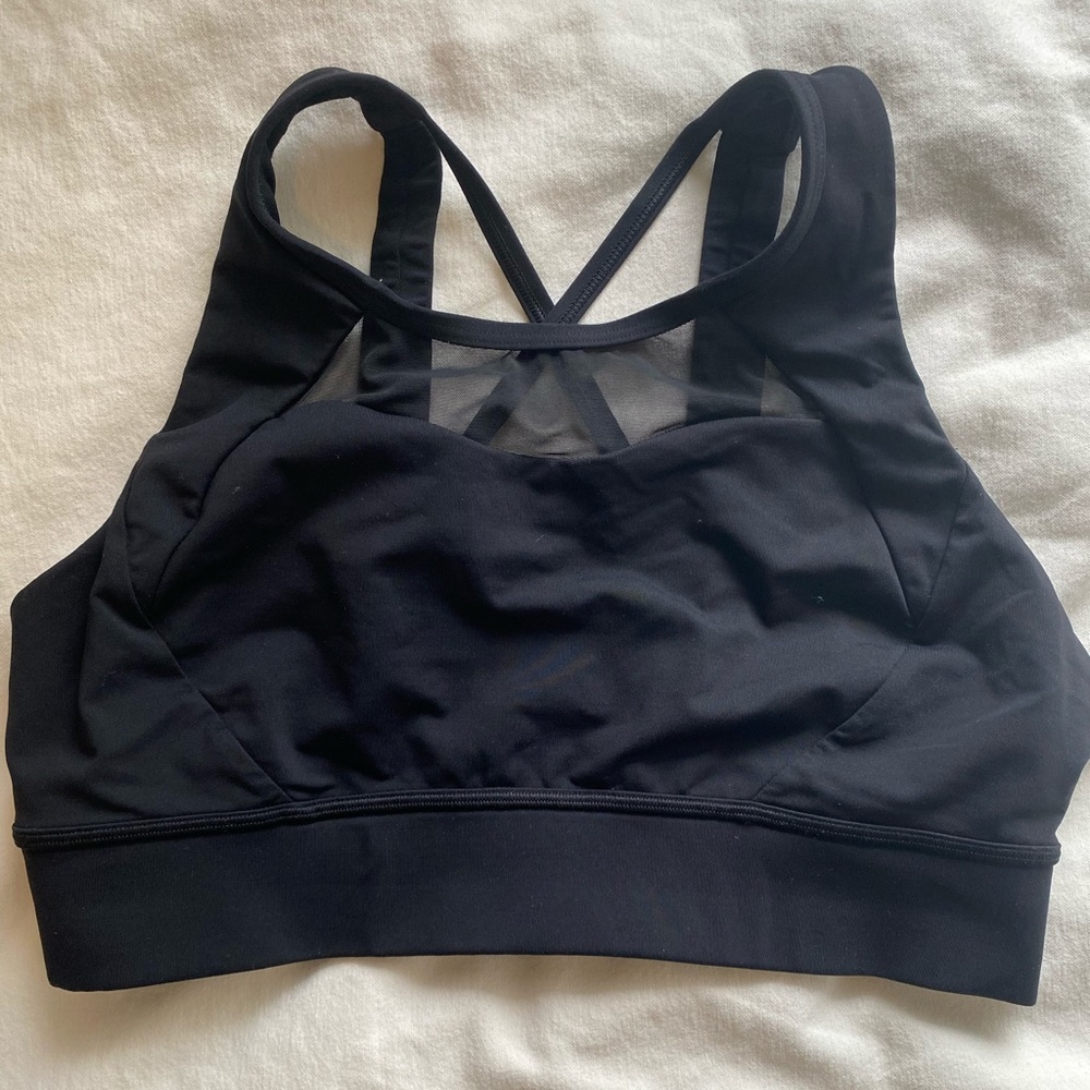 Lululemon mesh long line high neck sports bra